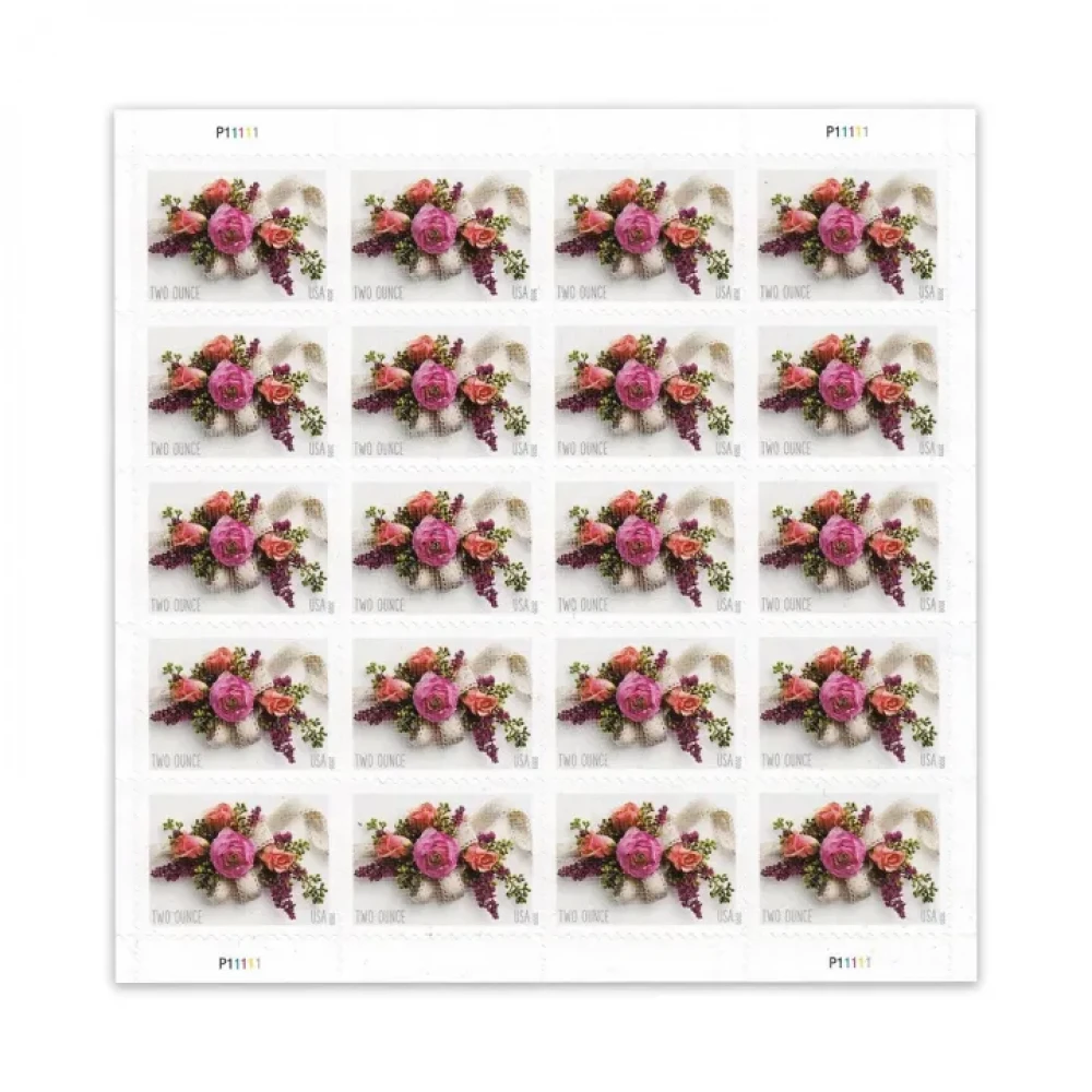 (2020) USPS Garden Corsage Wedding Postage Stamps