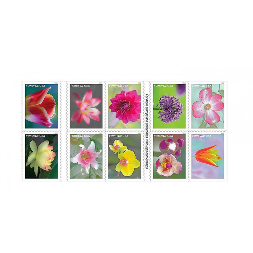 (2021) USPS Garden Beauty Forever Postage Stamps