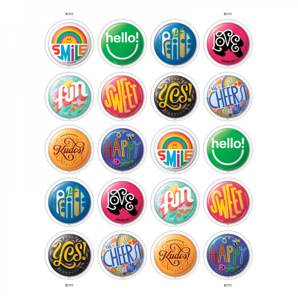 Pinback Buttons Forever Stamp - 2024