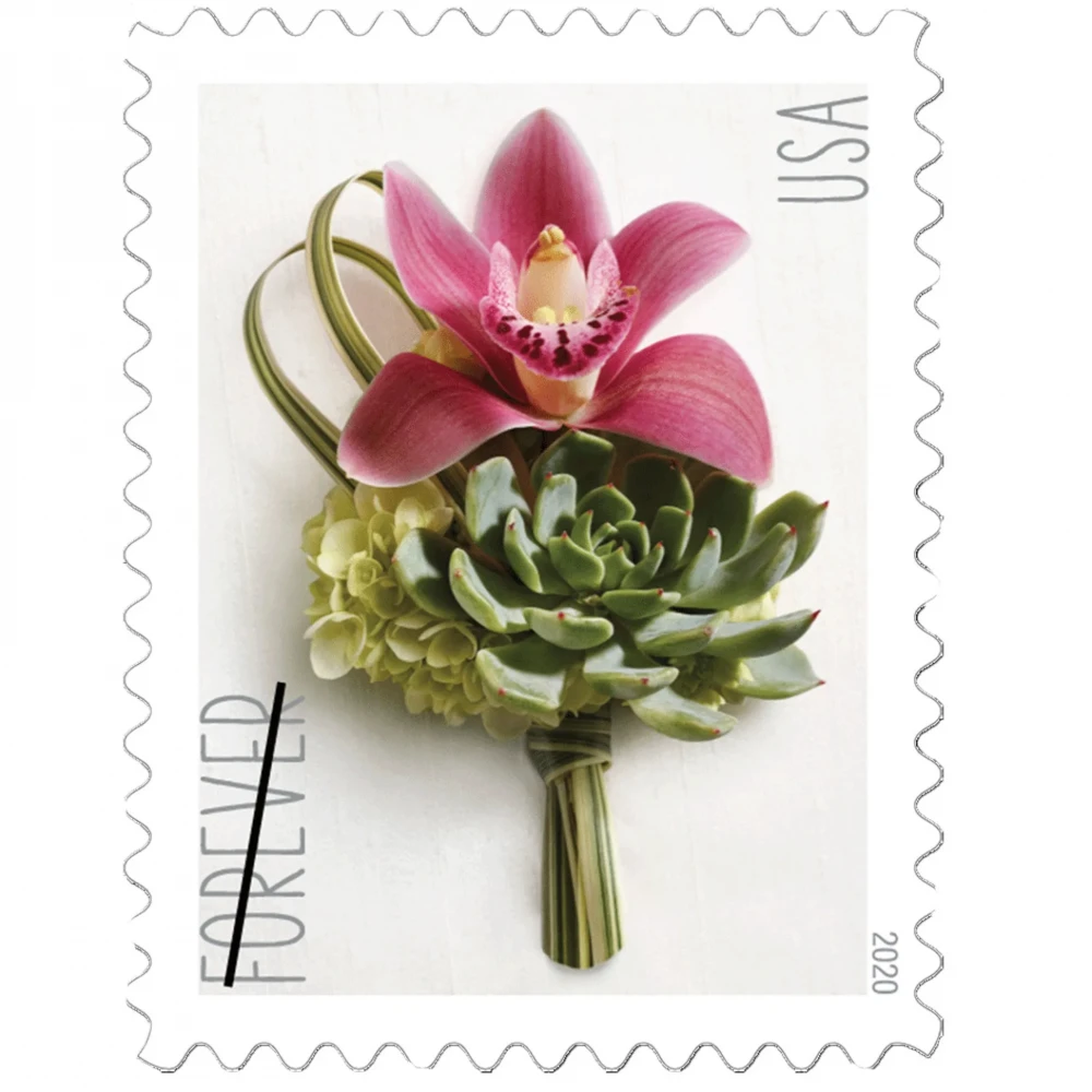 (2020) USPS Contemporary Boutonniere Forever Postage Stamps
