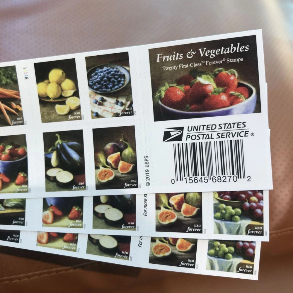 (2020) USPS Fruits & Vegetables Forever Stamps