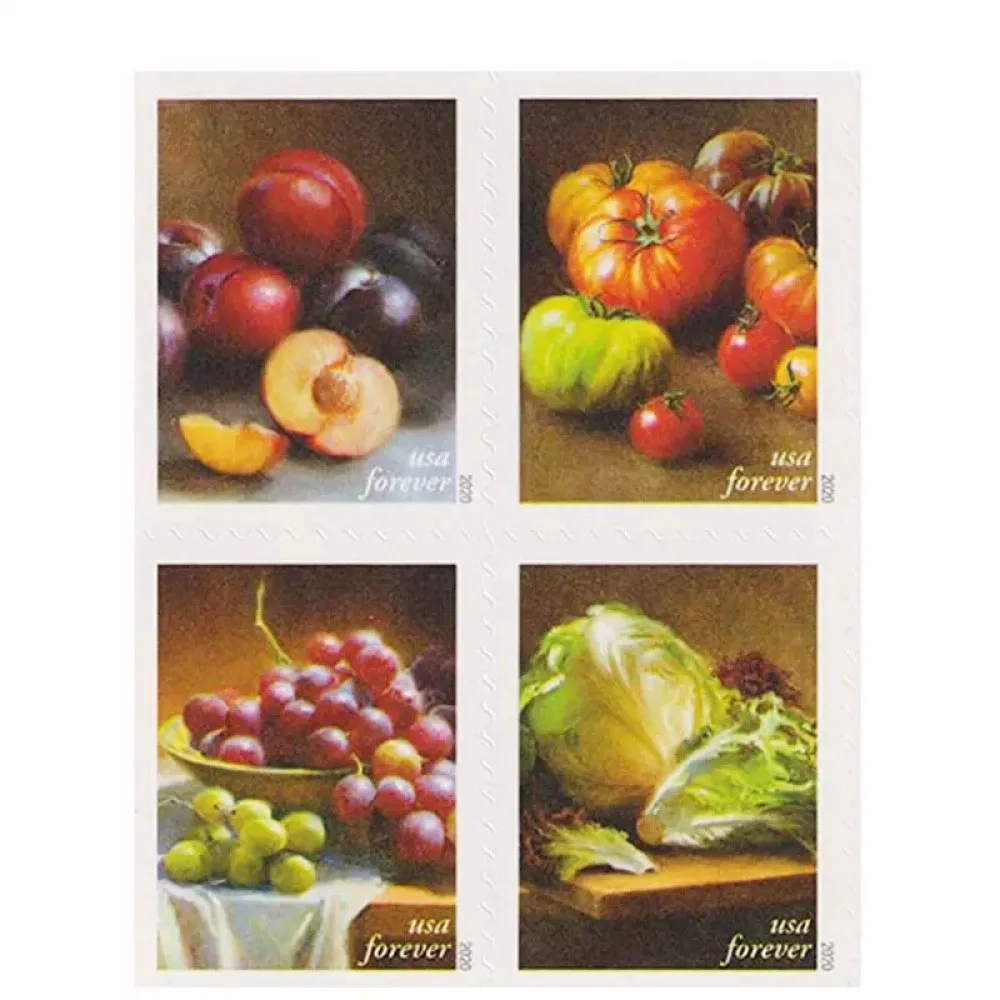 (2020) USPS Fruits & Vegetables Forever Stamps